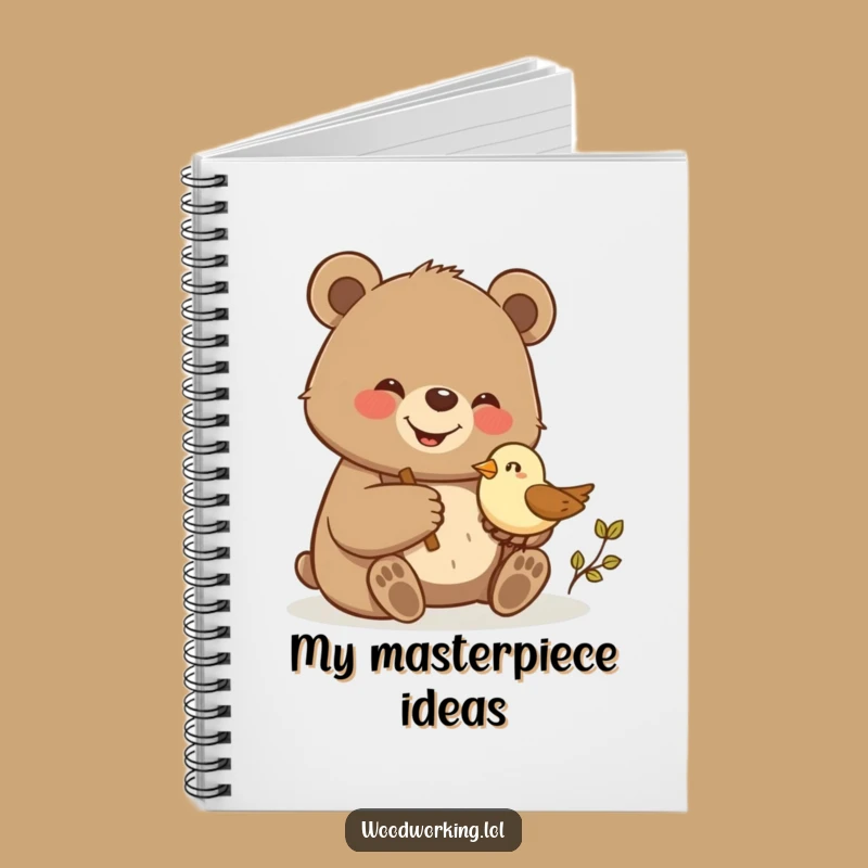 Funny Bear Woodcarving Notebook: Sketch Your Artistic Visions!