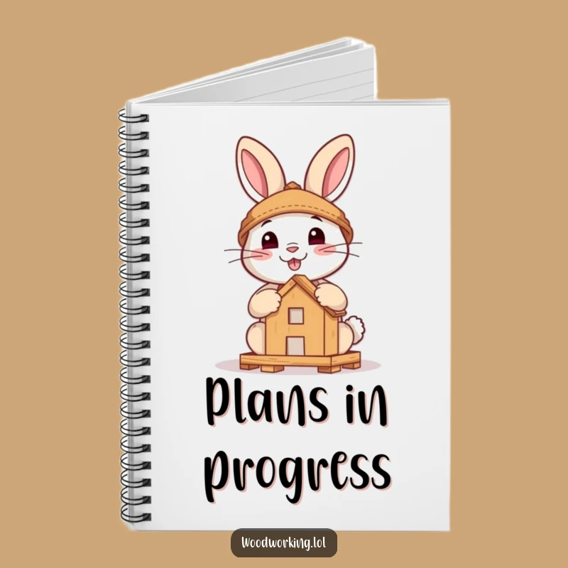 Funny Brave Rabbit Notebook - Journal Woodland Building Humor Gift