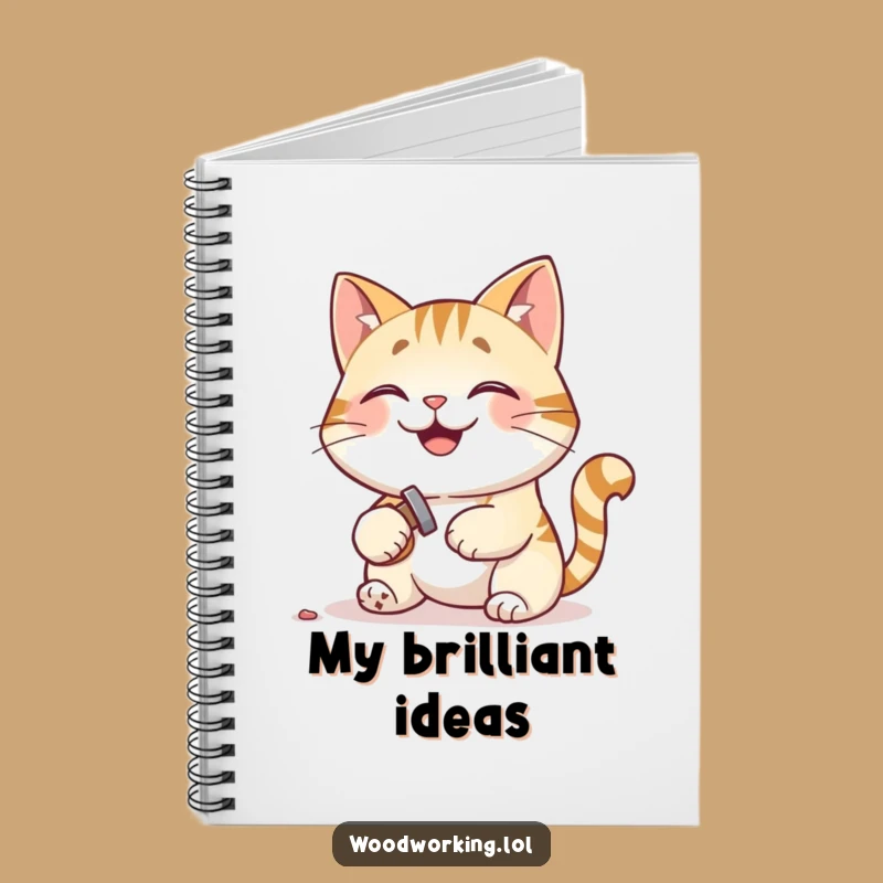 Funny Cat Notebook: Carpenter's Notes - Humorous Journal