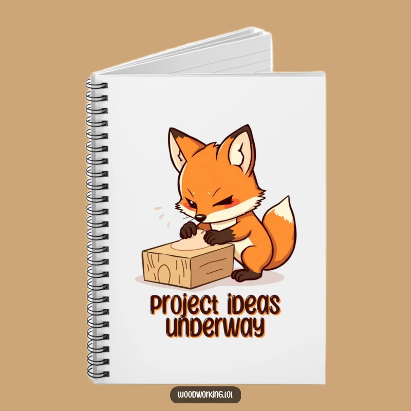 Funny Determined Fox Sander Notebook - Plan Your Focused Projects