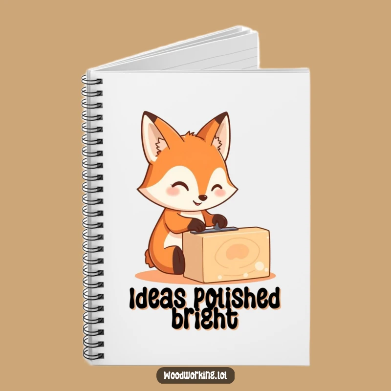 Funny Fox Sanding Notebook: Jot Down Ideas with Crafty Woodworking Style