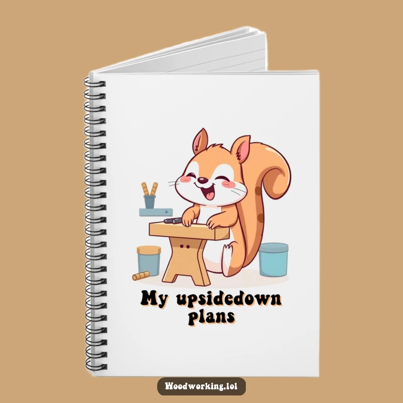Funny Giggling Squirrel Notebook: Jot Down Ideas Upside Down with this Gift