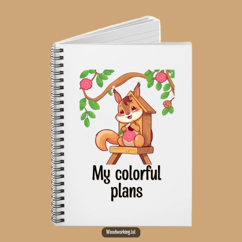 Funny Squirrel Painter Notebook - Perfect Gift for Creative Minds!