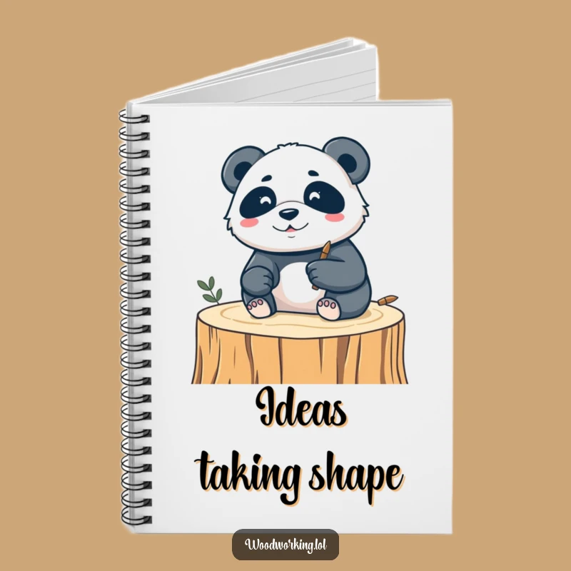 Funny Silly Panda Notebook - Journal Artistic Carving Humor Gift