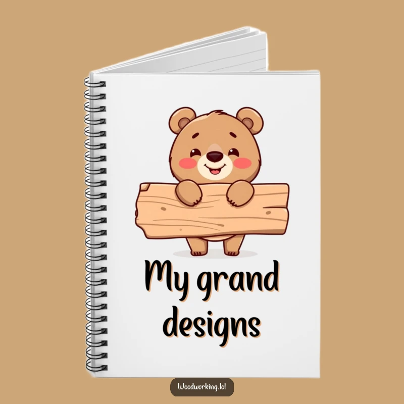 Funny Bear Carpenter Notebook: Plan your projects with this cheered builder, a perfect funny gift!