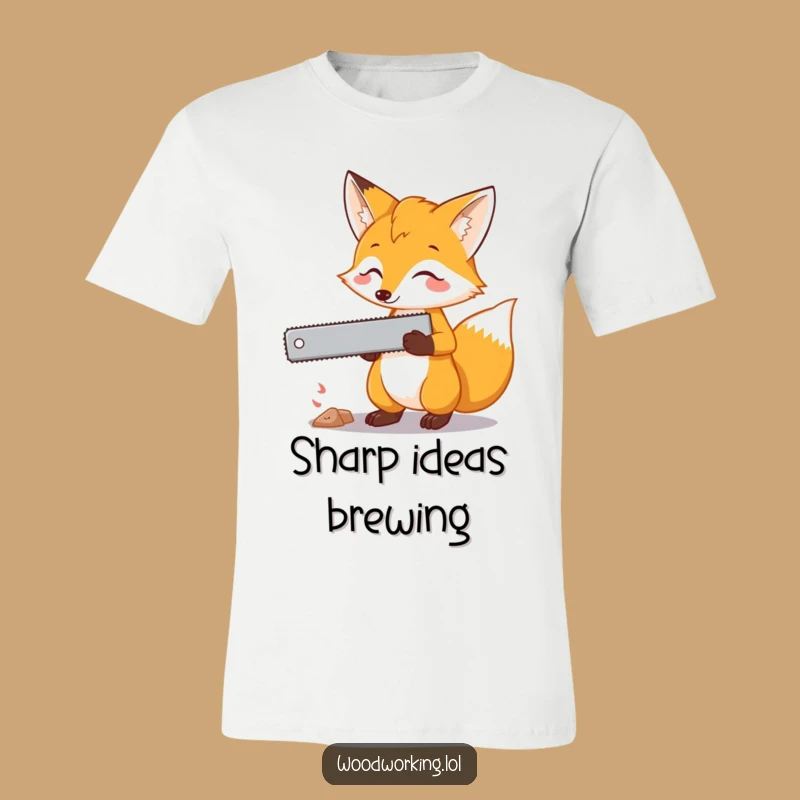 Funny Fox Saw T-Shirt: Wear Your Cunning Plans with Adorable Humor