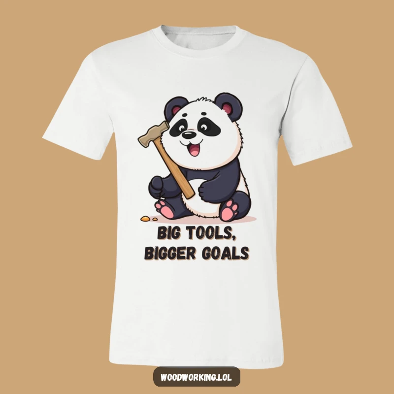 Funny Panda Carpenter T-Shirt: Hammer It Home with Style!