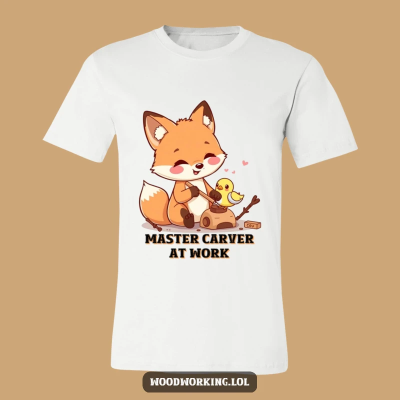 Funny Fox Carving T-Shirt: Show Your Craftsmanship with Whimsical Humor