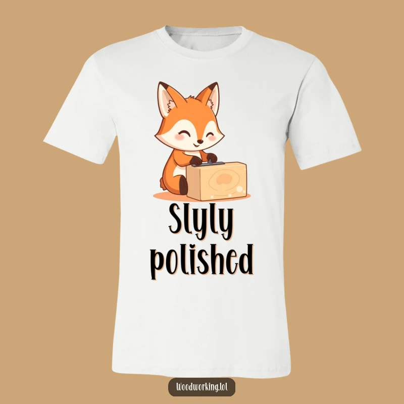 Funny Fox Sanding T-Shirt: Crafty Woodworking Apparel, Perfect Humorous Gift