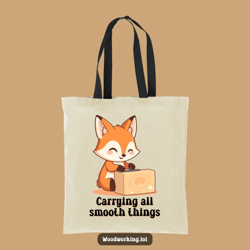 Funny Fox Sanding Tote Bag: Carry Your Supplies with Crafty Charm