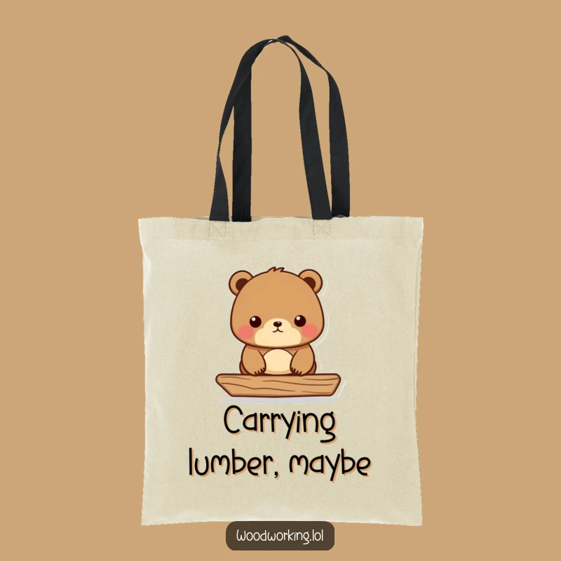 Funny Bear Carpenter Tote Bag: Carry Your Humor and Tools with Style!