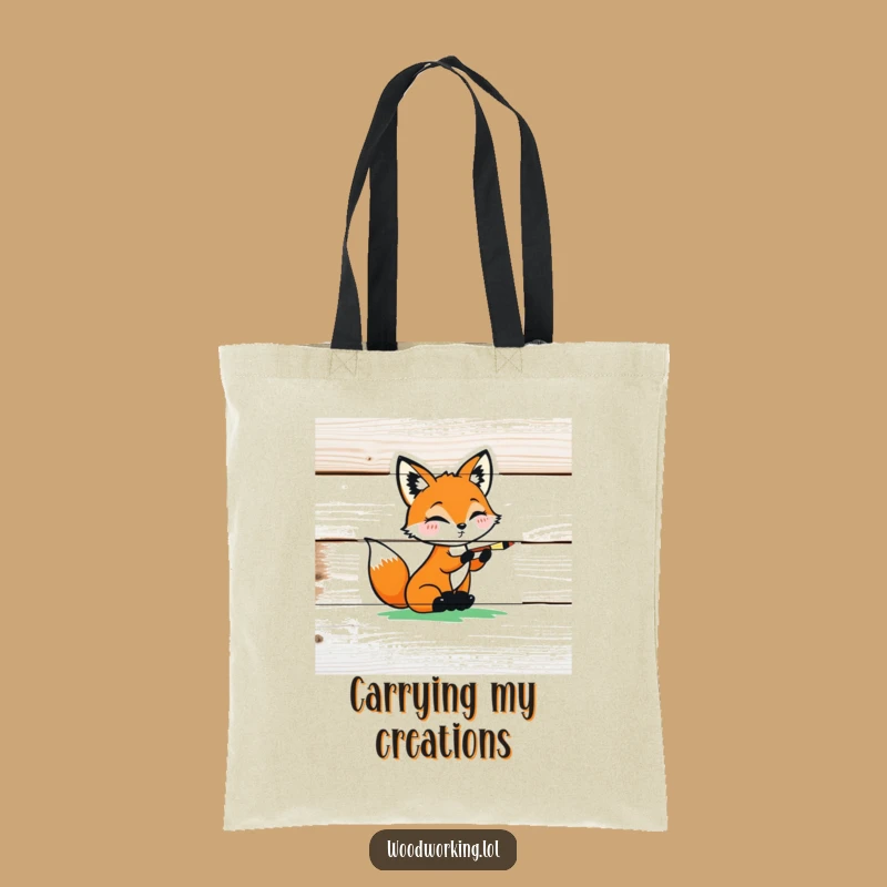 Funny Fox Artist Tote Bag: Carry Your Supplies with Style Funny Gift