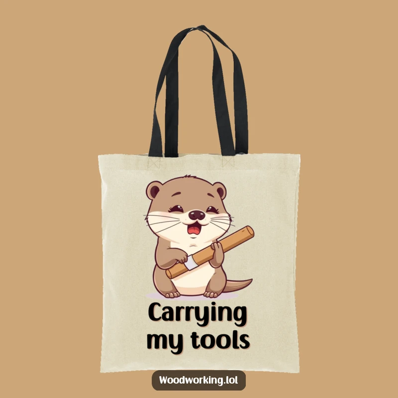 Funny Otter Craft Tote Bag: Carry Your Creations with Joy