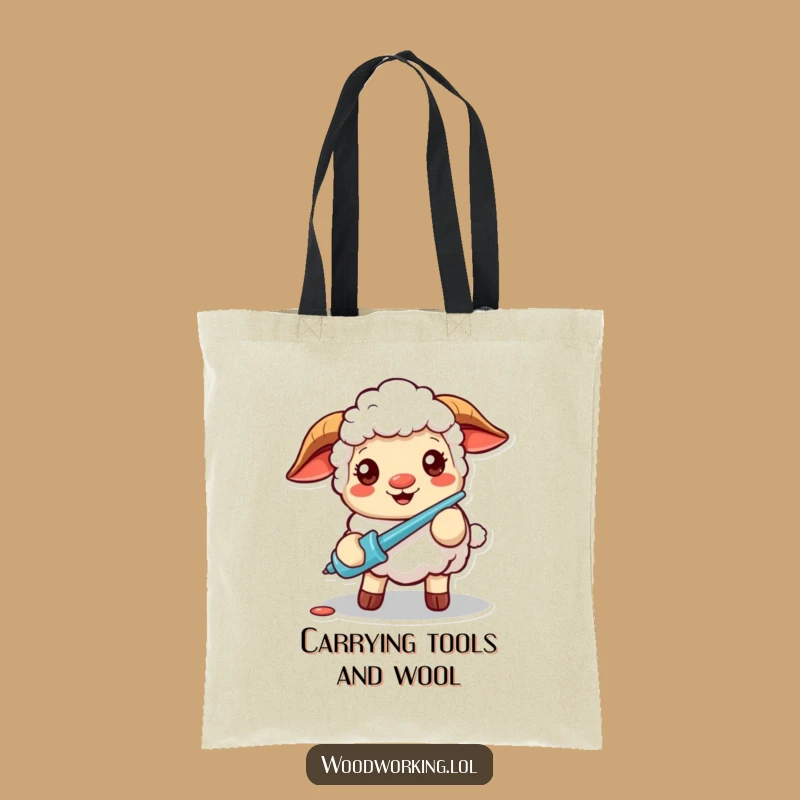 Funny Cheery Sheep Screwdriver Tote Bag Your Go-To Funny Accessory