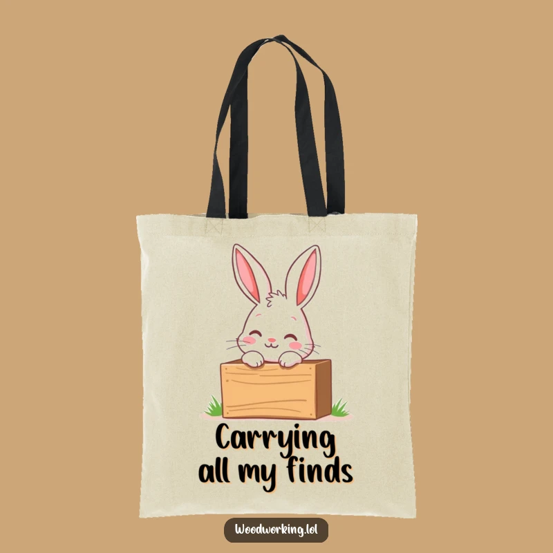 Funny Curious Bunny Toolbox Tote Bag - Carry Your Discoveries with Excitement