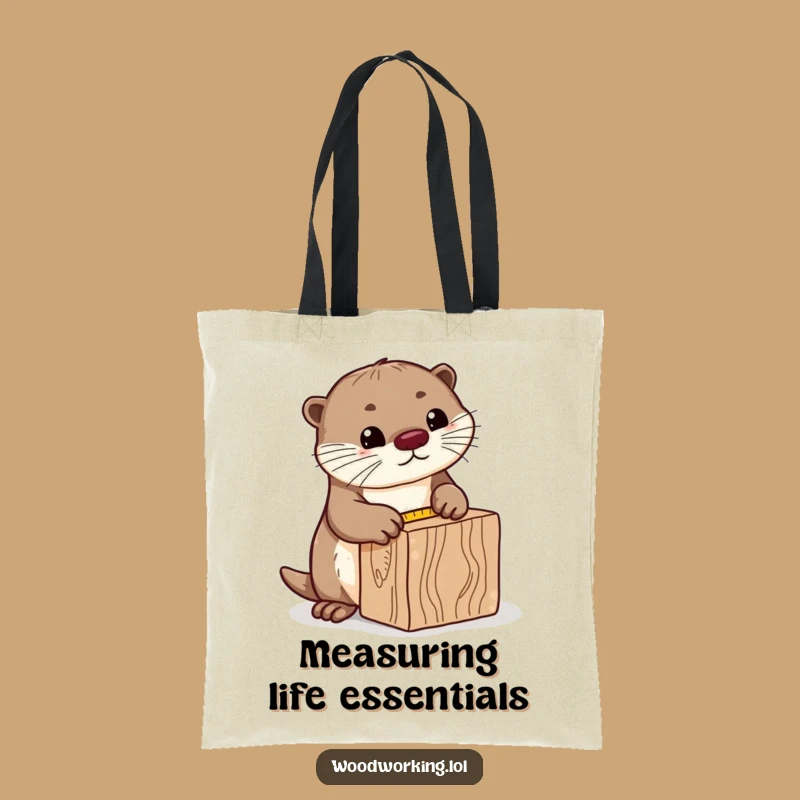Funny Curious Otter Tote Bag: Carry Your Projects with this Precise and Hilarious Gift
